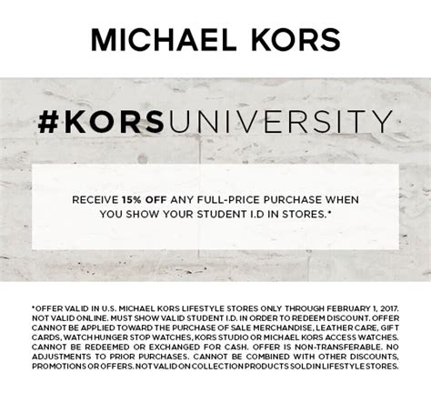 mk student discount|michael kors student discount 2024.